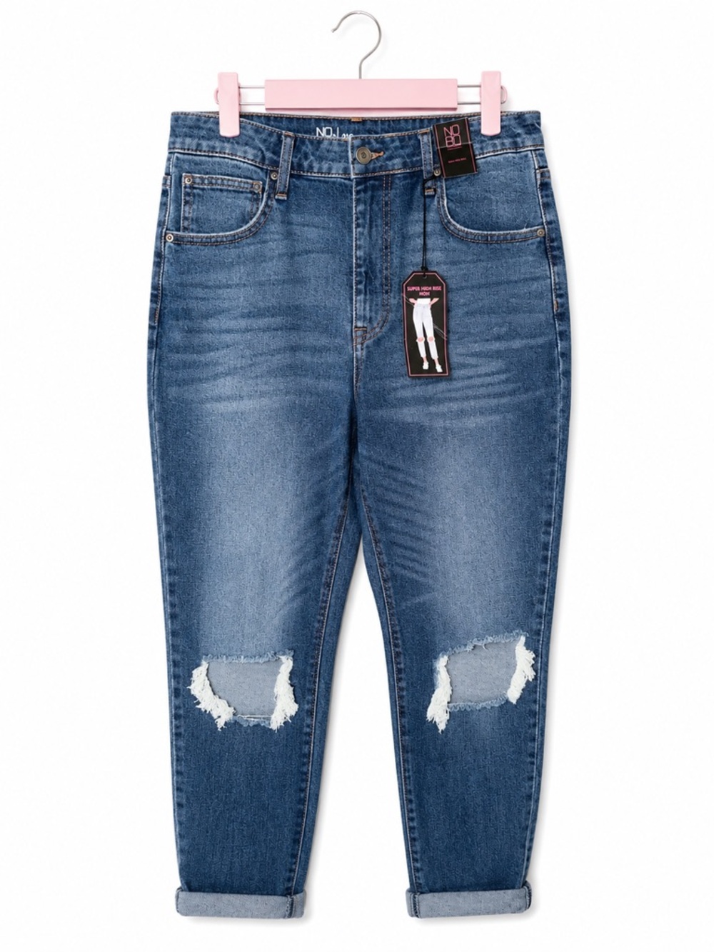 No Boundaries Super High Rise Mom Jeans